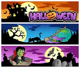 Image showing Halloween banners set 3