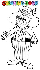 Image showing Coloring book with happy clown 2