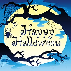 Image showing Happy Halloween theme with Moon 3