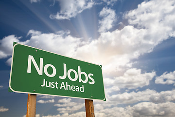 Image showing No Jobs Green Road Sign