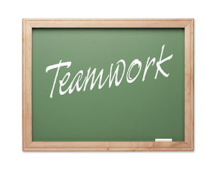 Image showing Teamwork Green Chalk Board Series