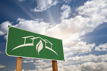 Image showing Green House Design Road Sign