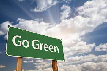 Image showing Go Green Road Sign