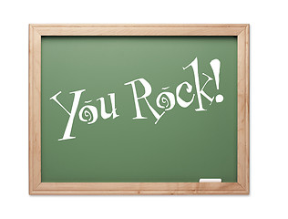 Image showing You Rock! Green Chalk Board Kudos Series
