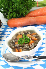 Image showing liver spaetzle soup