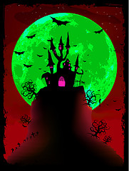 Image showing Scary halloween vector with magical abbey. EPS 8