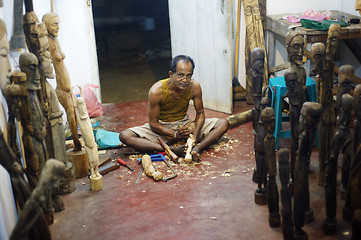 Image showing Wood carver