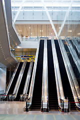 Image showing Escalator at Changi Airport 