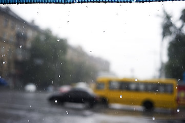 Image showing Traffic in the rain