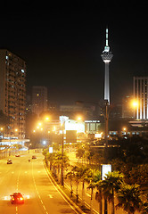 Image showing night view of Kuala Lumpur downtown 