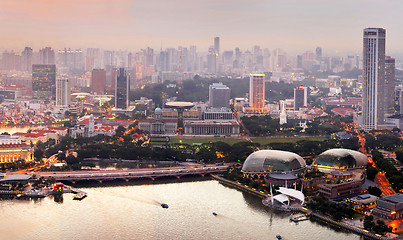 Image showing Singapore at sunset