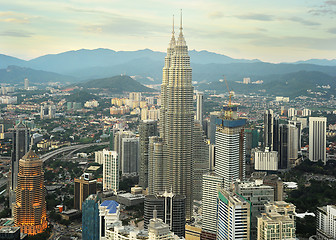 Image showing Kuala Lumpur at sunset