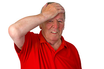 Image showing Stressed Senior