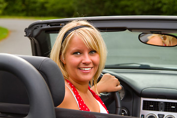 Image showing Beautiful woman driver