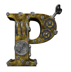 Image showing steampunk letter p