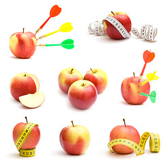 Image showing Set of red apples 