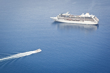 Image showing cruiser in the blue sea