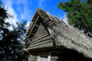 Image showing House whose roof were maded from reed