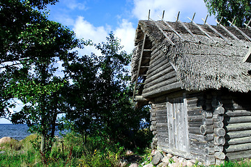 Image showing House whose roof were maded from reed