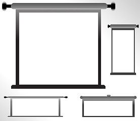 Image showing Set of blank, realistic advertising constructions vector