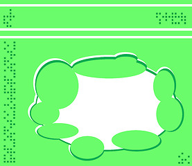 Image showing Retro greeting card green template design