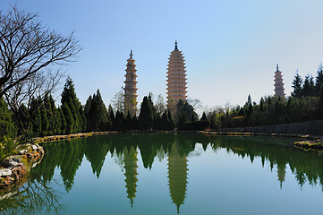 Image showing Chinese Buddhist pagodas