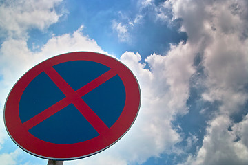 Image showing Traffic sign of no stopping