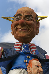 Image showing Carnival of Viareggio: caricature of Berlusconi