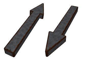 Image showing rusty metal arrows