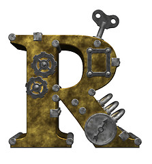 Image showing steampunk letter r