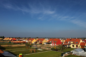 Image showing Colorful semi-detached houses