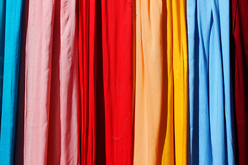 Image showing Colorful fabric background