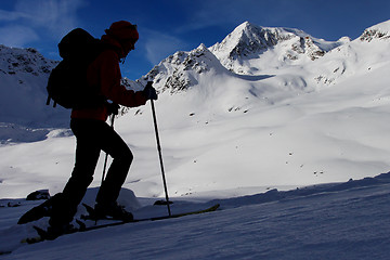 Image showing Ski touring