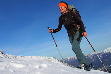 Image showing Ski touring