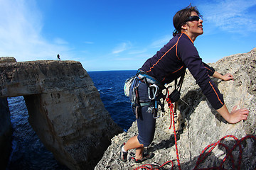 Image showing Rock climbing