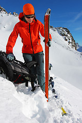 Image showing Ski touring