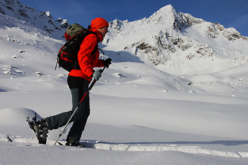 Image showing Ski touring