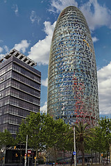 Image showing Torre Agbar, Barcelona Spain