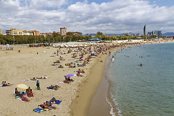 Image showing Barcelona, Barceloneta beach Bogatell