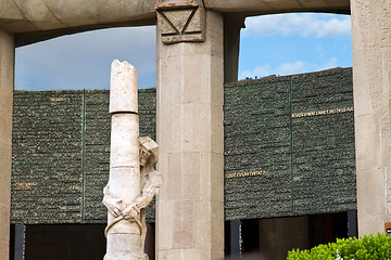 Image showing Detail facade Sagrada Familia Barcelona Spain