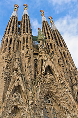 Image showing Facade Sagrada Familia Barcelona Spain