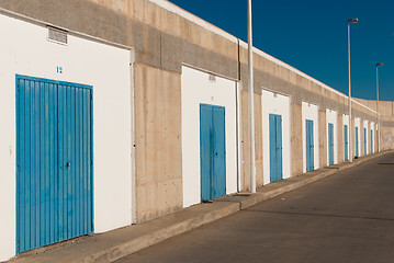 Image showing Blue doors