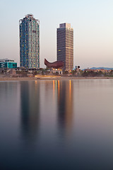 Image showing Overview of Barcelona Spain to Mananecer