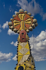 Image showing Sagrada Familia top of tower detail