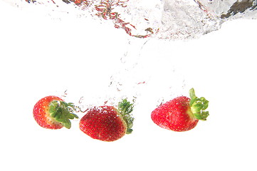 Image showing strawberry splash