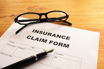 Image showing insurance claim form