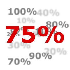 Image showing 75 percent