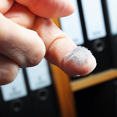 Image showing dust and finger