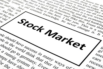 Image showing stock market