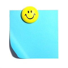 Image showing smiley face and blank paper